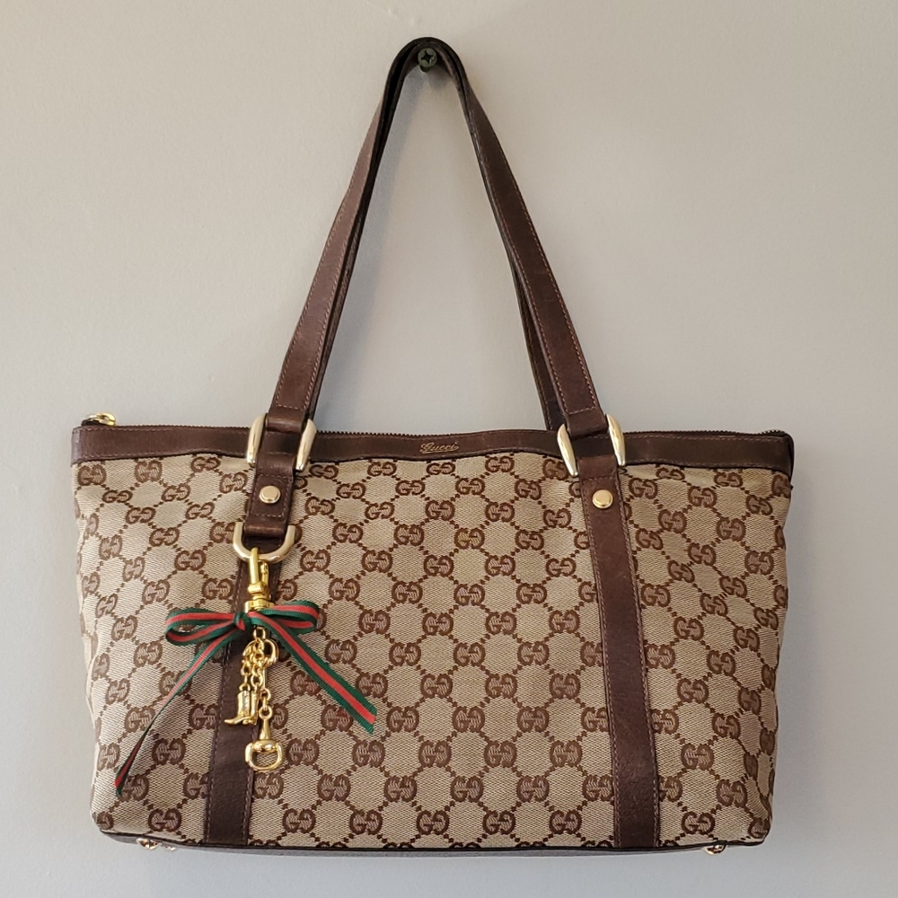 Authentic GUCCI Monogram Canvas GG Tote